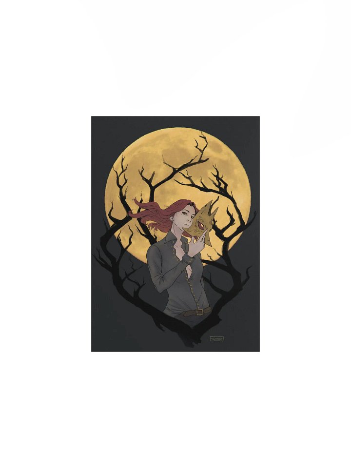 Golden Fox Under a Harvest Moon - Poster product image (1)