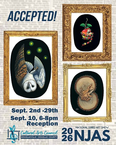 Thank you to @artsdouglas for selecting three of my paintings for inclusion in this year’s edition of their national juried a...