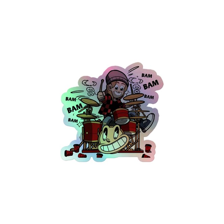 DKdrums Holographic Sticker product image (1)