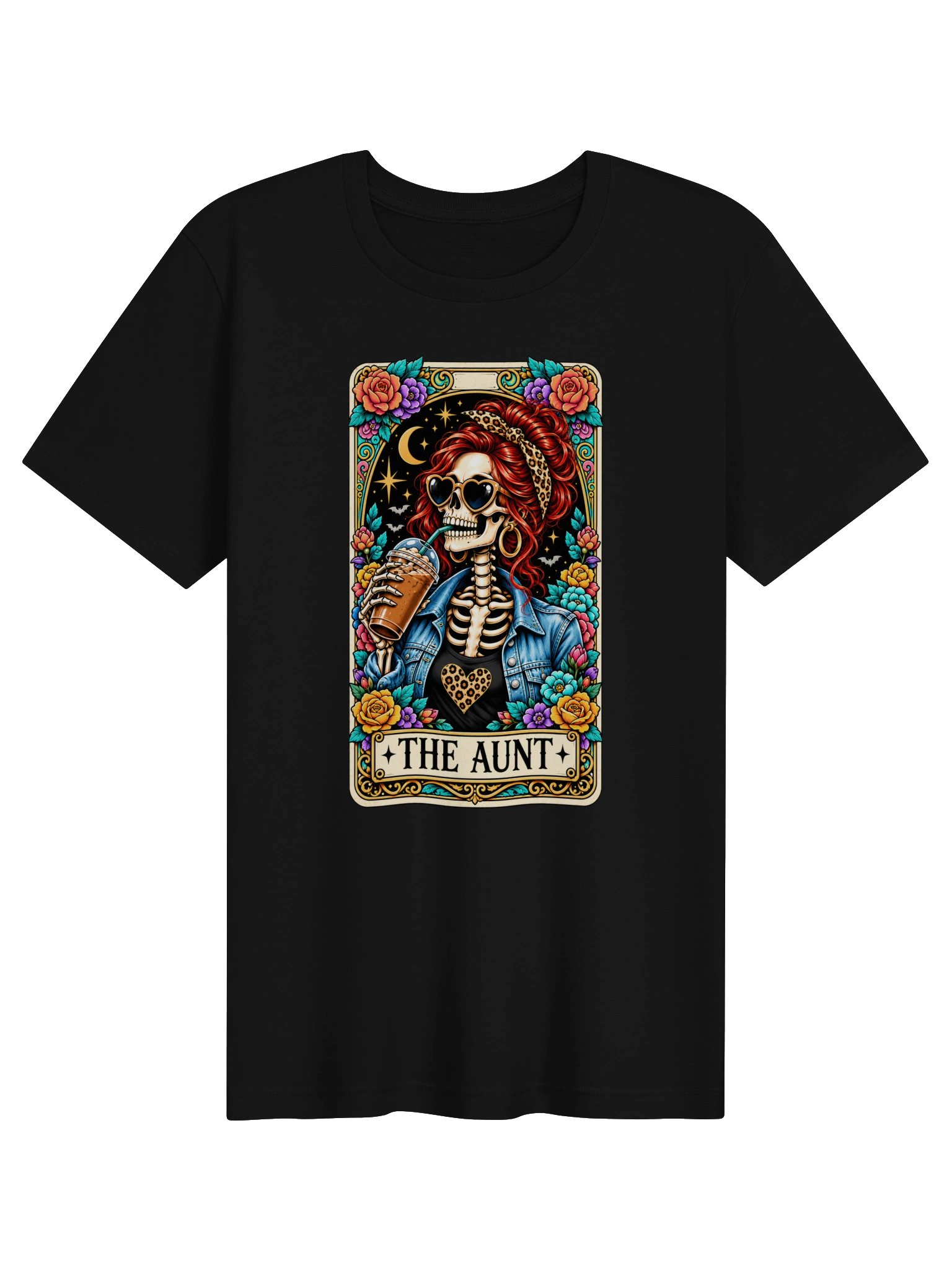 The Aunt Tarot Card T-Shirt | Skeleton Coffee Lover Tee product image (10)