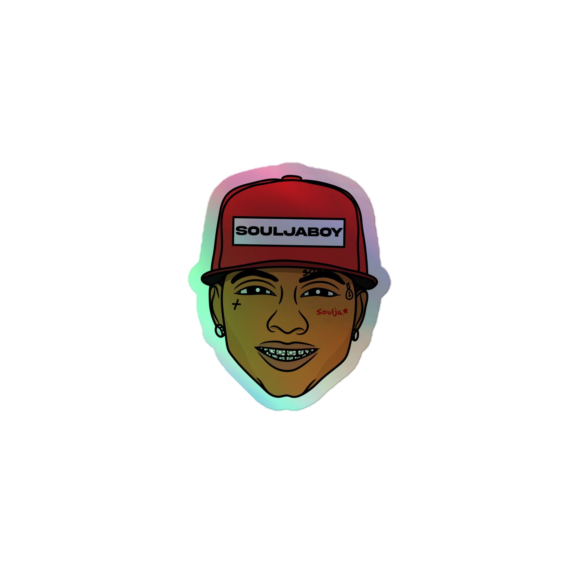 SOULJABOYDRIPCO Cartoon Holographic Sticker product image (1)