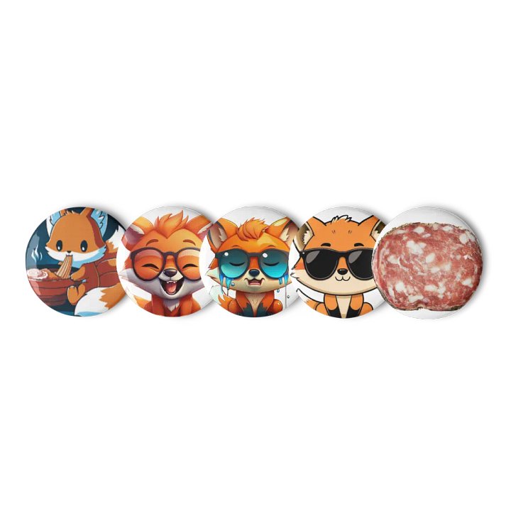 pins renard +une ptite tranche de saucisson bonus product image (3)
