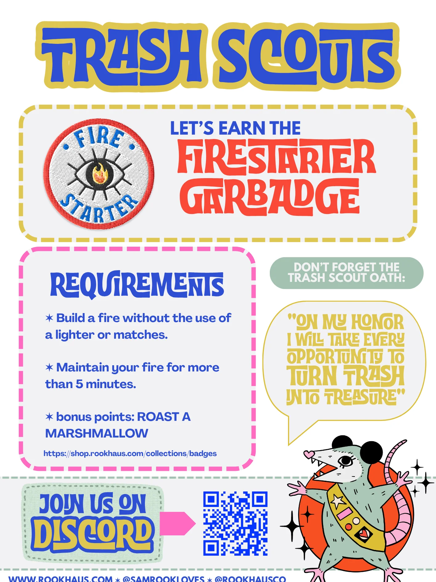 Trash Scouts GARBADGE: Firestarter Embroidered Patch product image (2)
