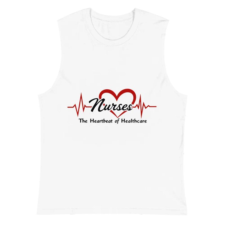 Nurses Heartbeat EKG Muscle Tank product image (2)