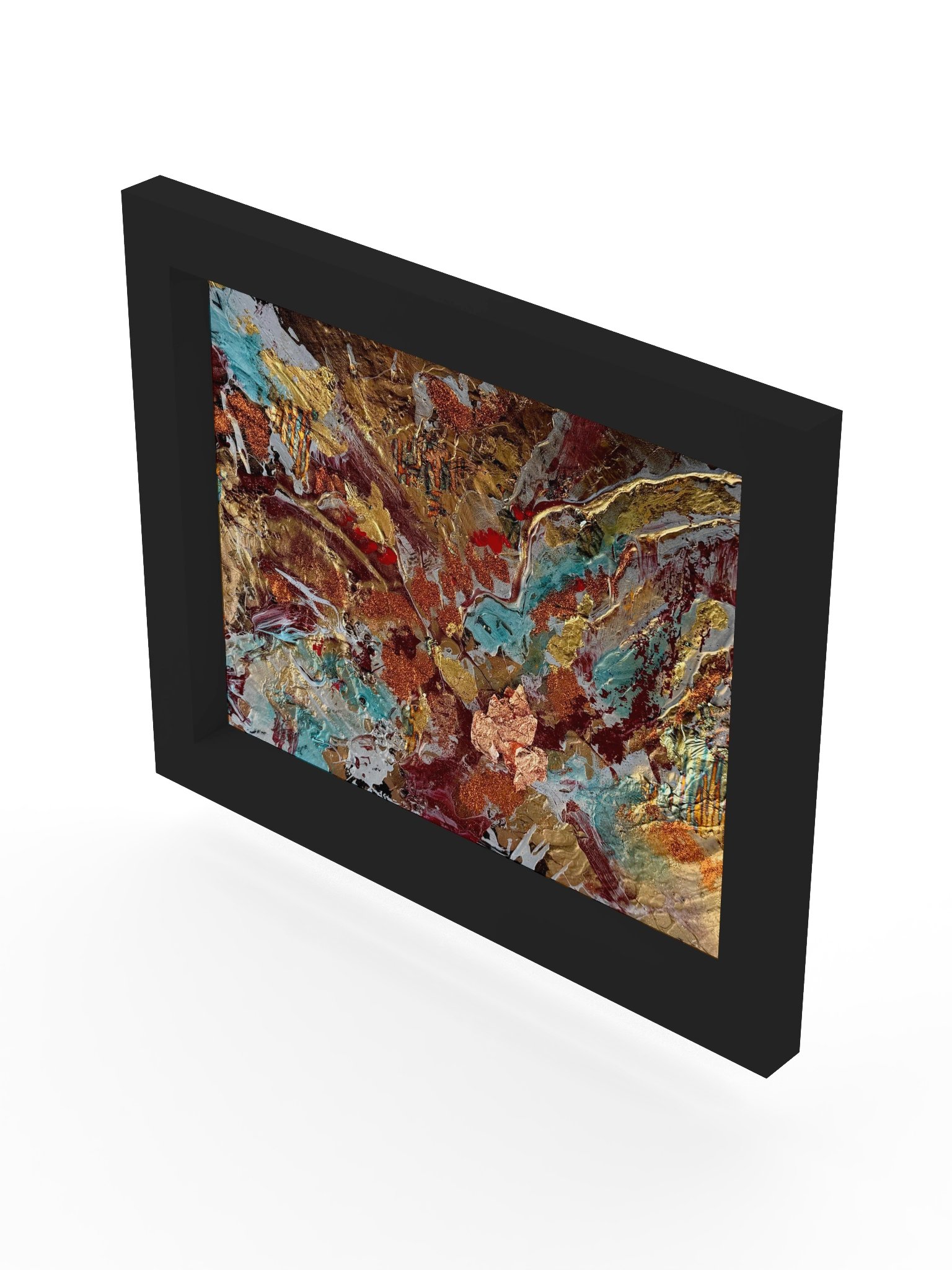 Abstract Metallic Swirl Framed Matte Poster product image (44)