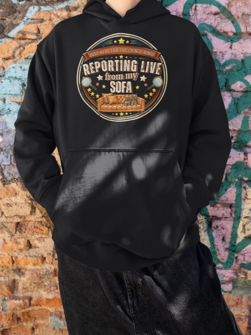 Premium Oversized Hoodie Just Here for the Cringe Binge product image (82)