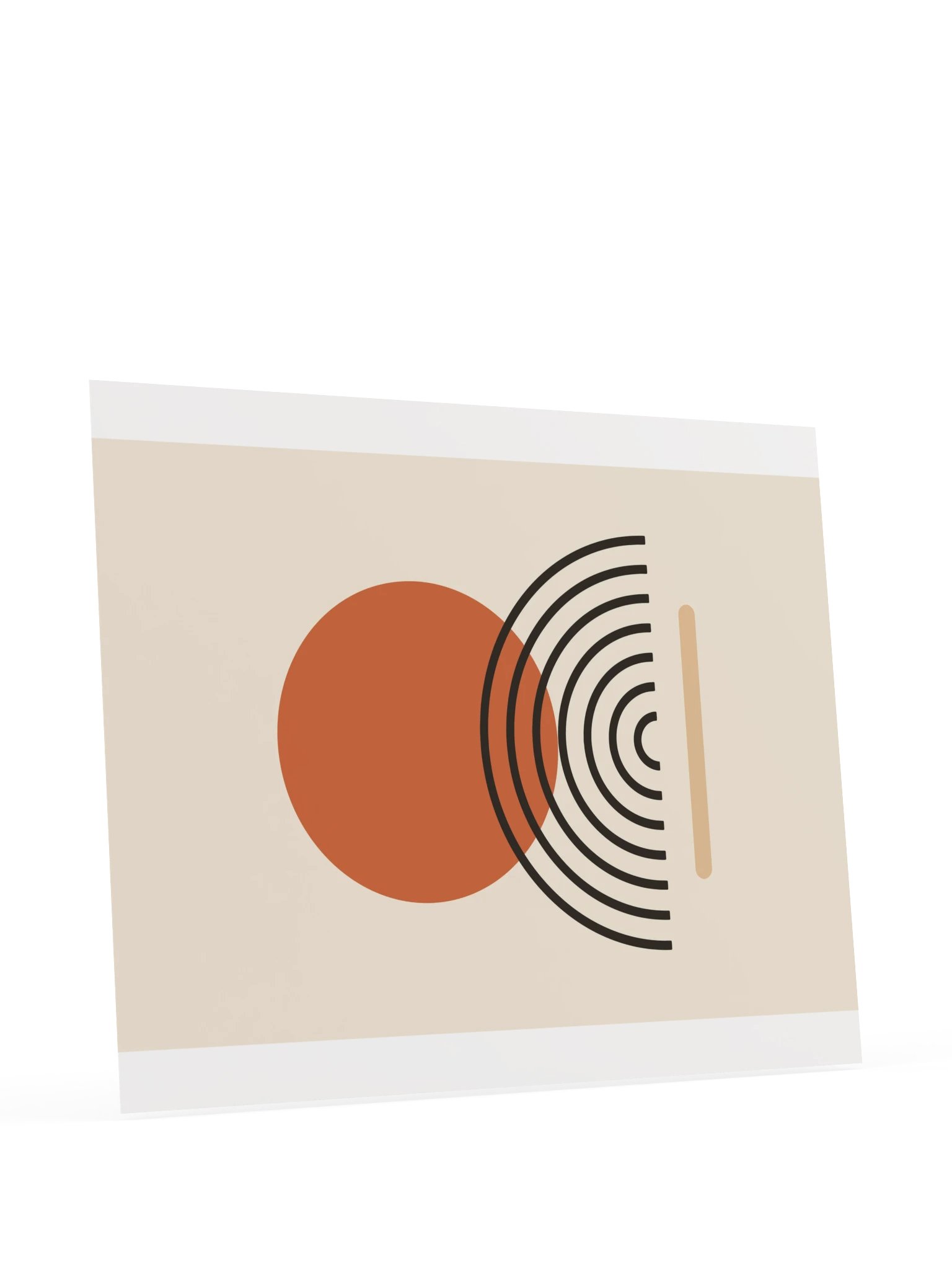Terracotta Sun Horizon Print | Mid Century Bathroom Wall Art product image (11)