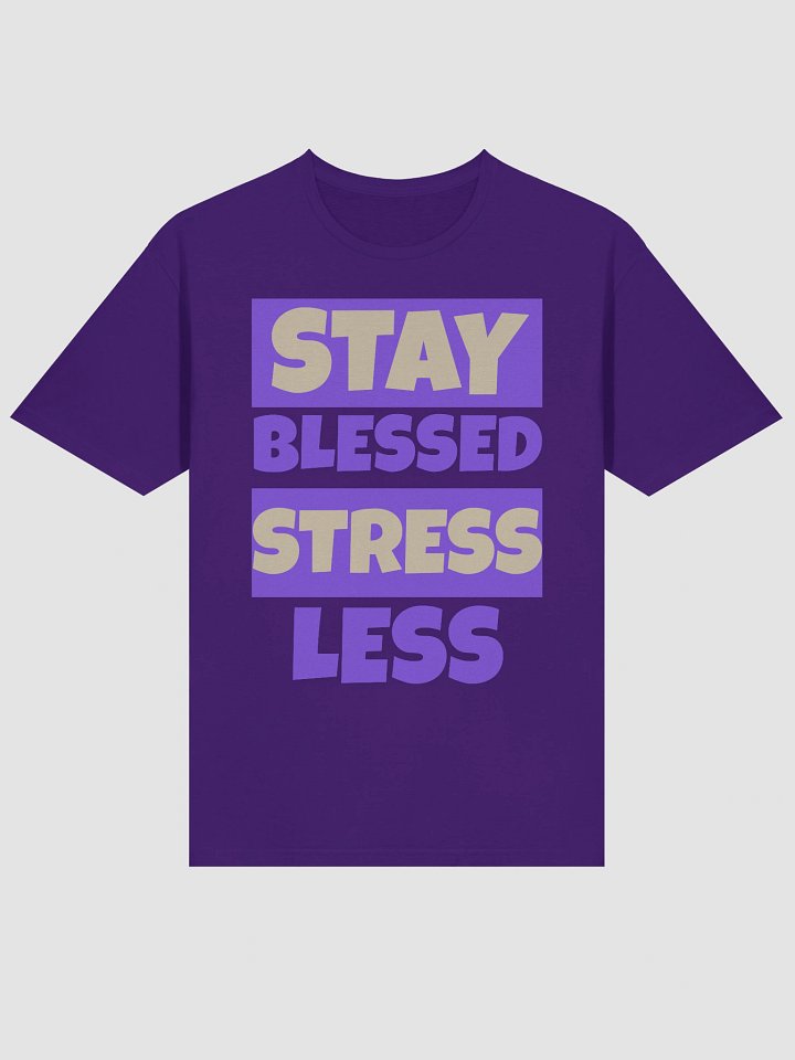 Compound "Stay Blessed" Purple Block T Shirt product image (1)