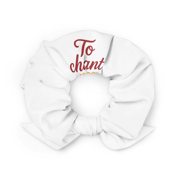 To Chant Is to Win – Nichiren Buddhism Recycled Scrunchie product image (2)