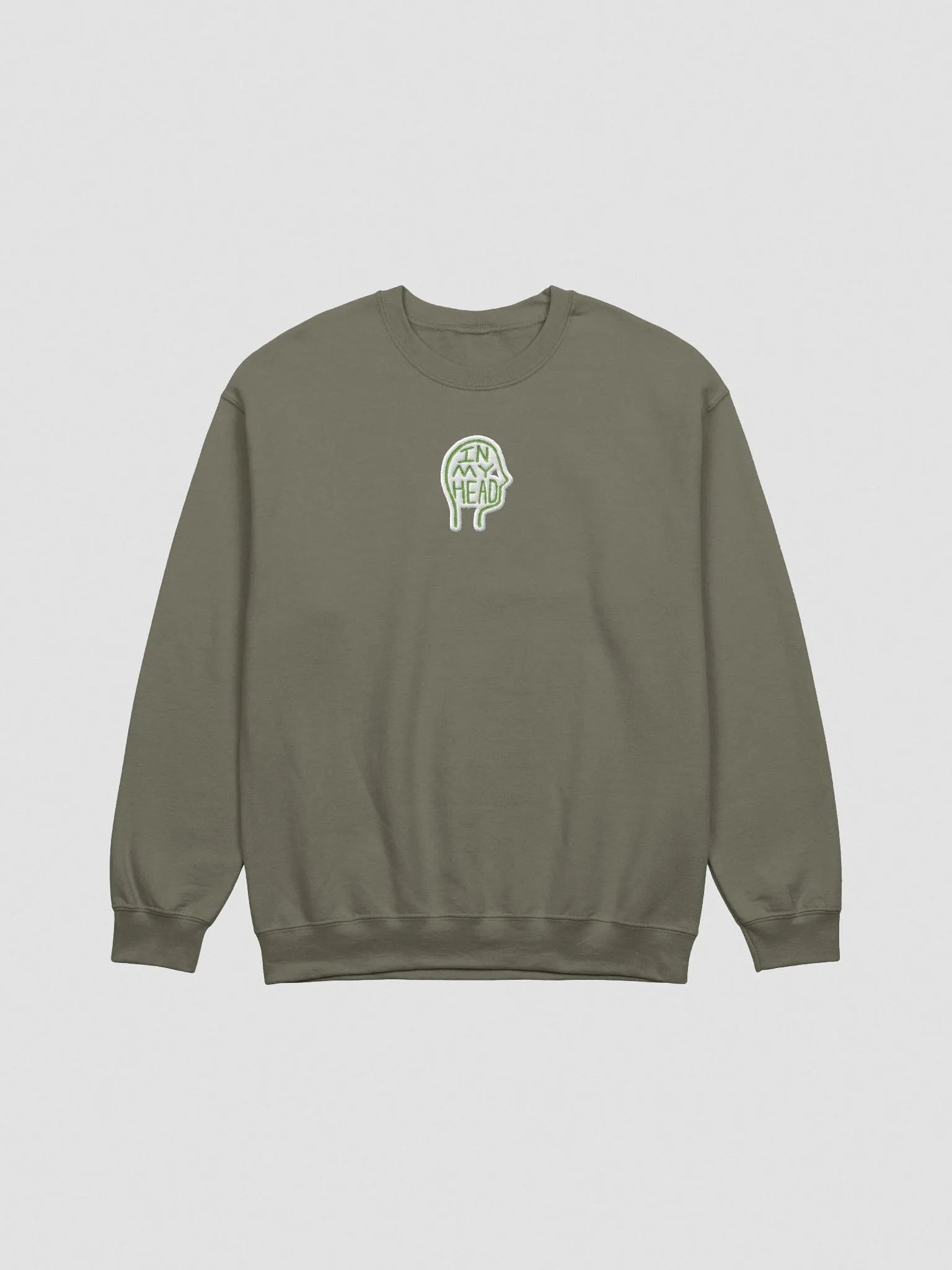 In My Head embroidered crewneck (light green bubble design) product image (2)