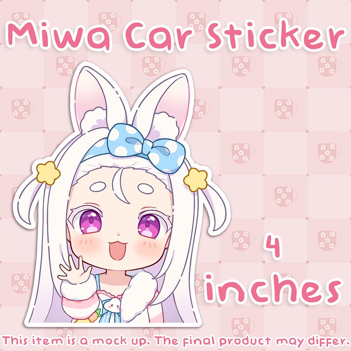 Miwa Birthday Car Sticker [PREORDER] product image (1)