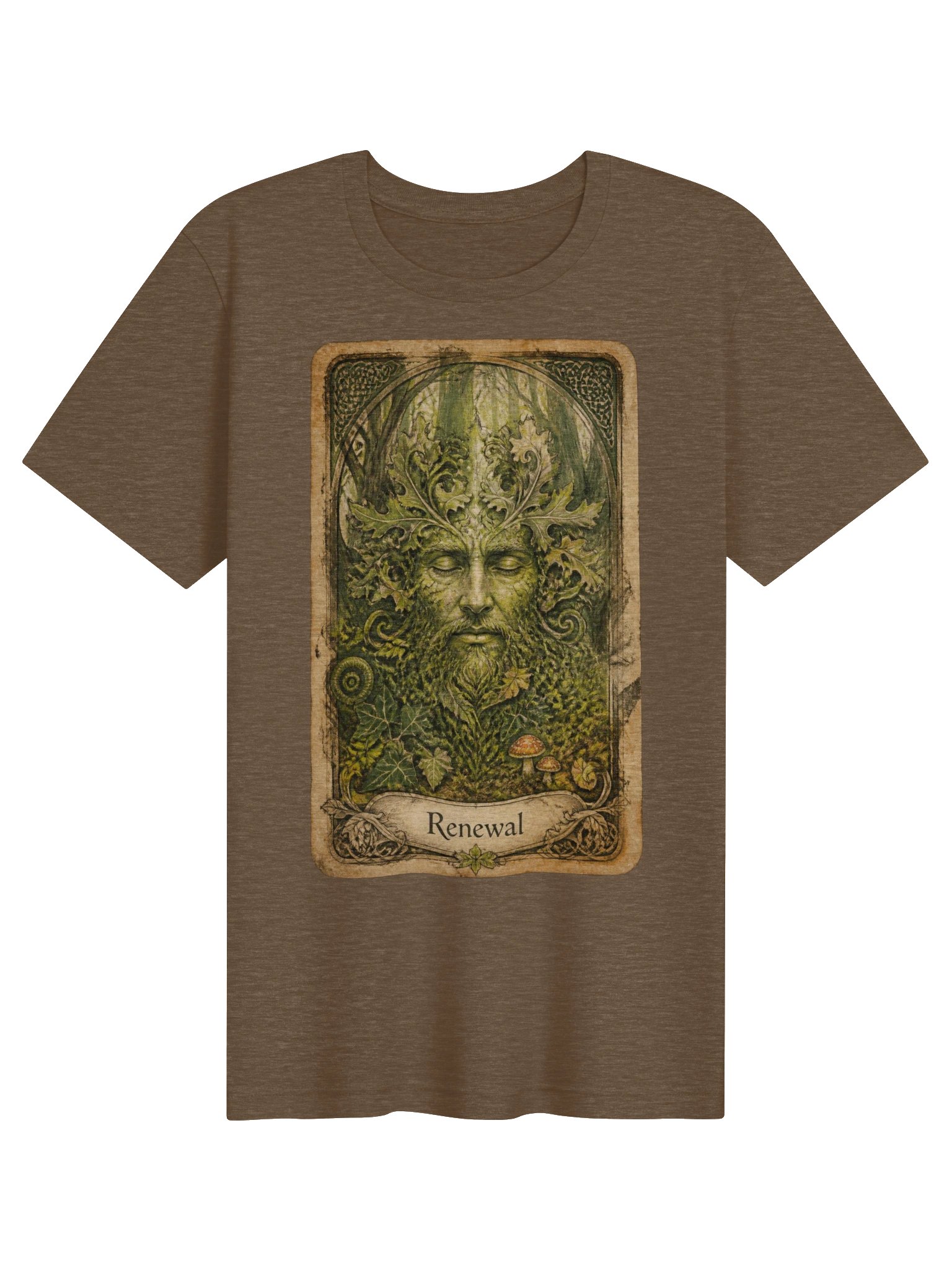 Green Man Tarot Inspired Shirt, Forest Spirit Renewal Graphic product image (2)