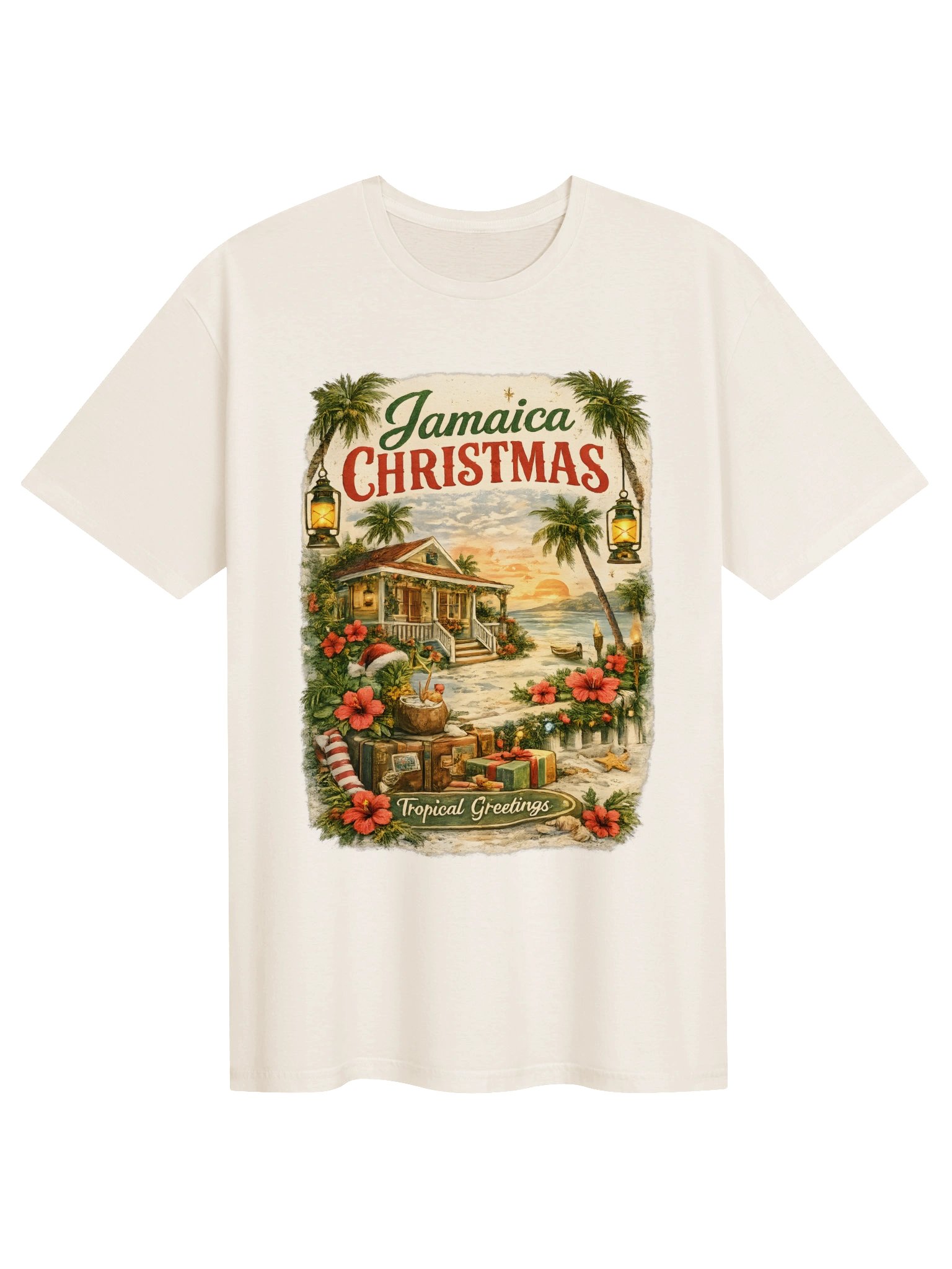 Jamaica Christmas Tropical Greetings Tee product image (6)