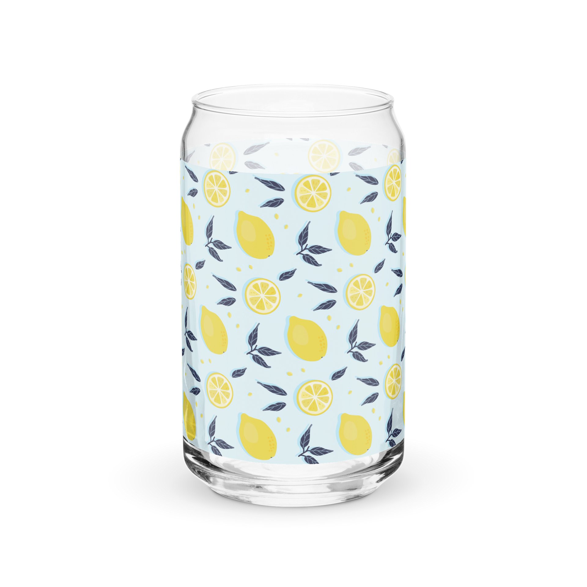 Stylish Can-Shaped Glass with Bright Lemon Print product image (2)