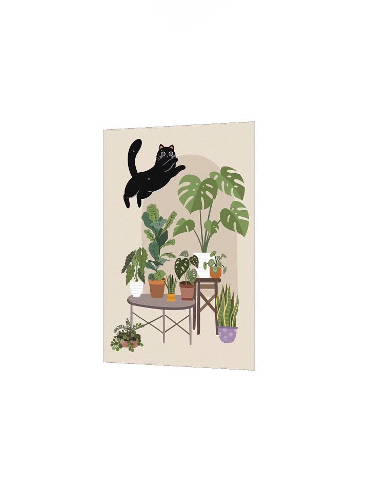 Naughty Black Cat Plant Lady Poster product image (11)