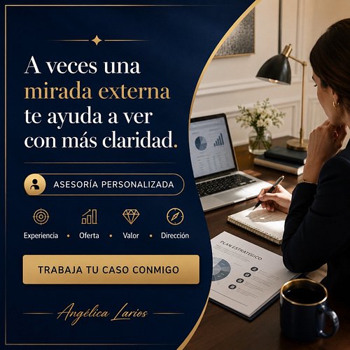 A veces una mirada externa te ayuda a ver lo que sola no terminas de ordenar.

No porque no tengas capacidad.

No porque no t...