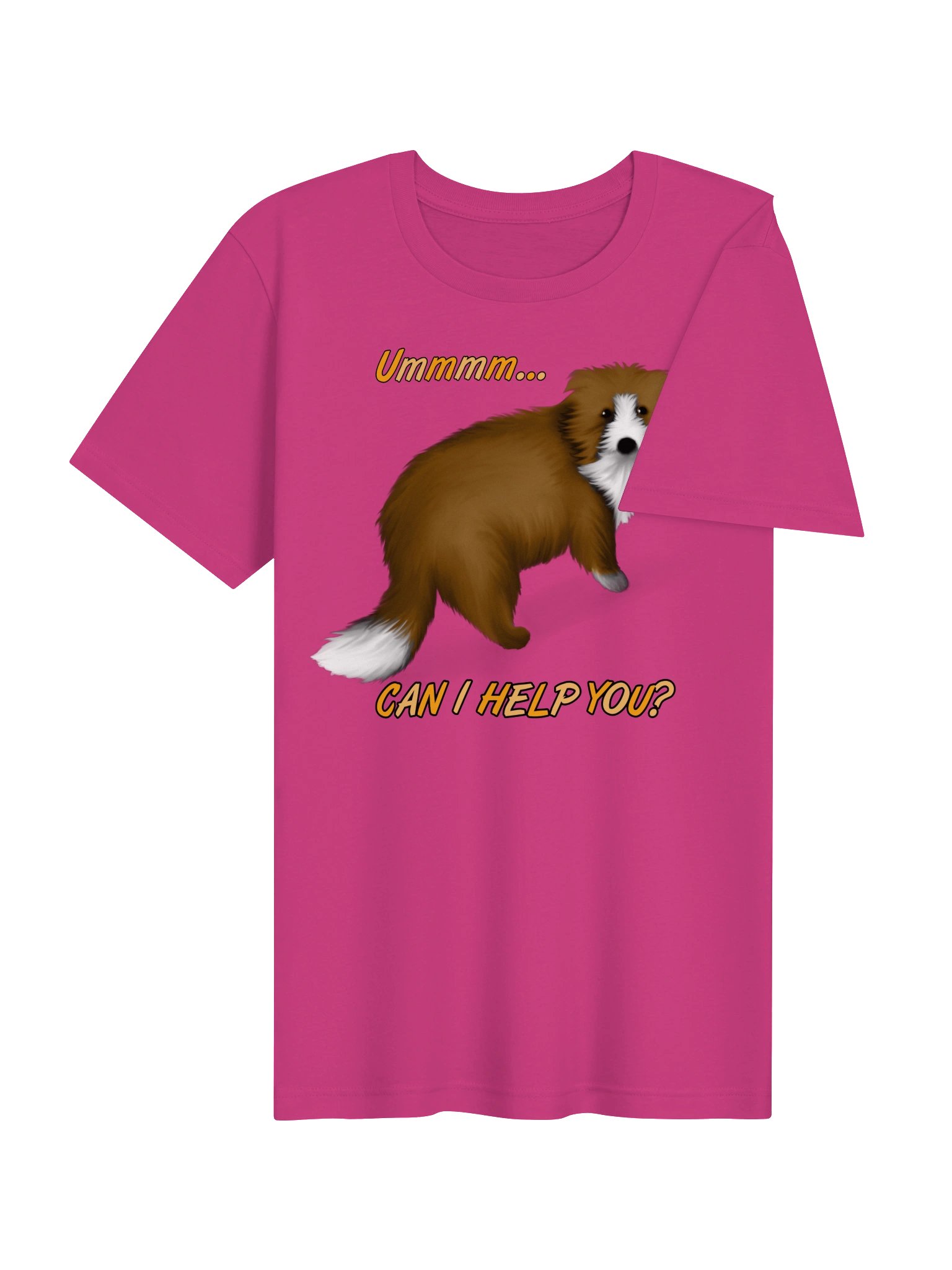 Dog "Ummm... Can I Help You?" T-Shirt. Unisex Bella+Canvas Supersoft T-Shirt product image (3)