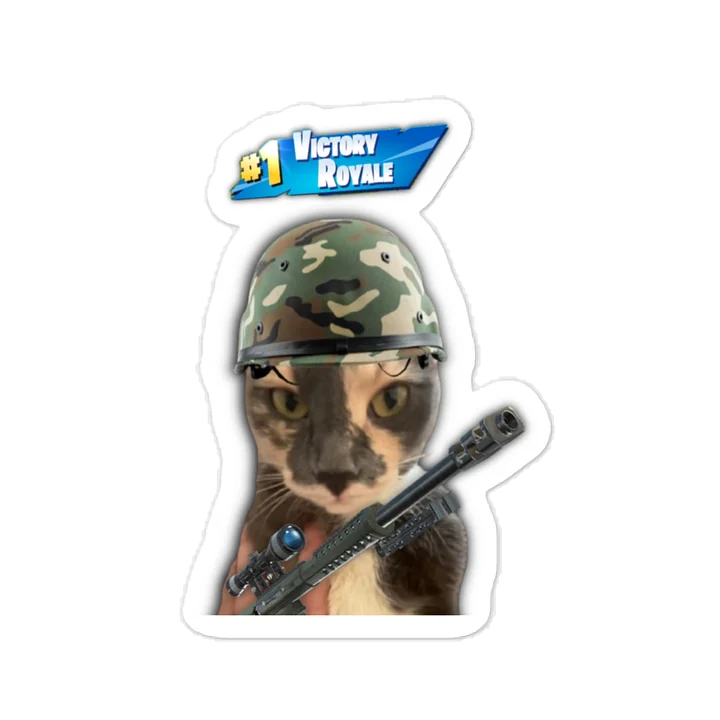Kitty Victory Sticker (Set of 1) product image (1)