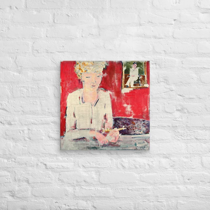 Woman with Pipe (1985) on canvas (20" x 20") product image (2)