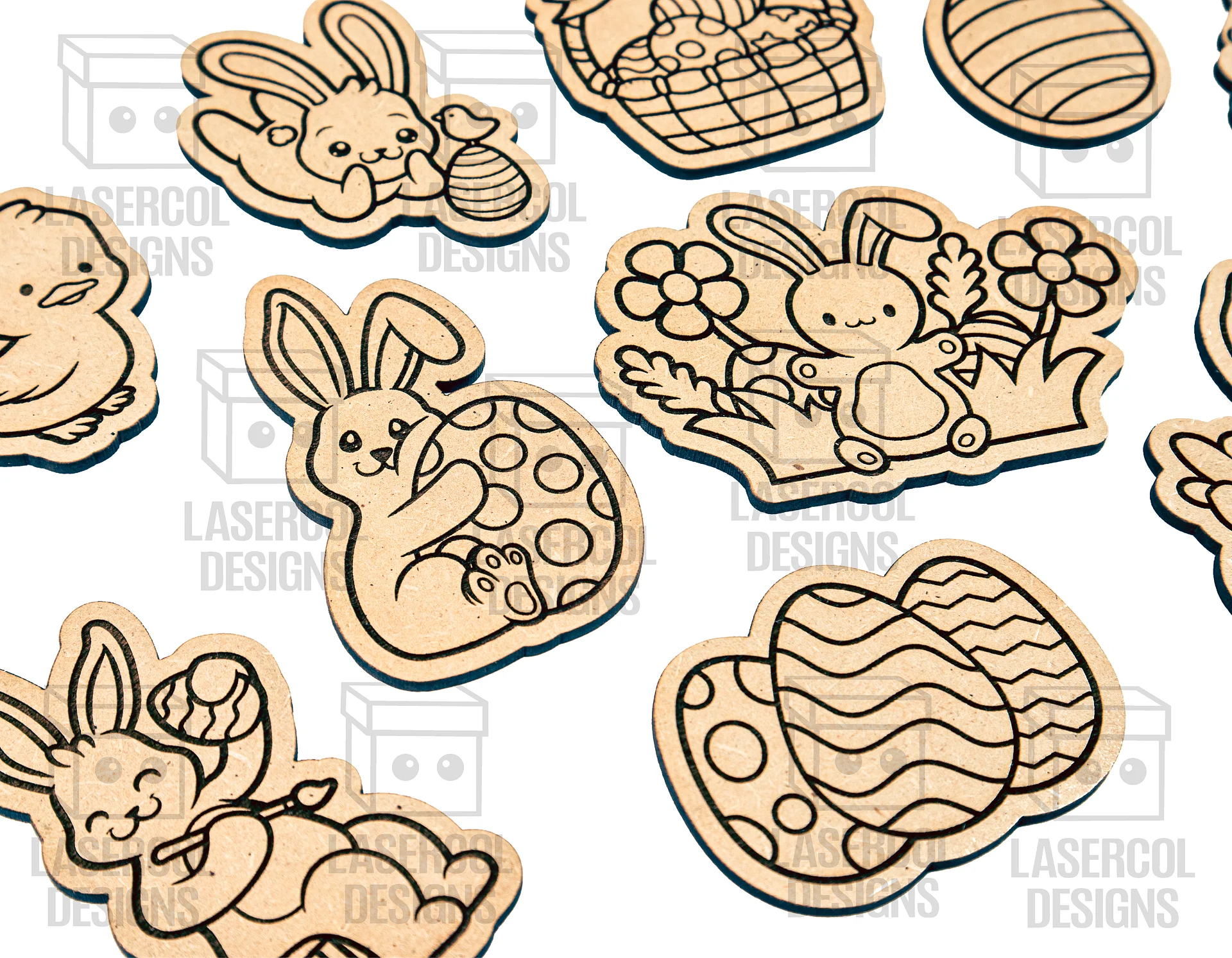 Easter Bunny Paint Kit DIY Cut Outs Set 1 - Laser Cut Files product image (3)