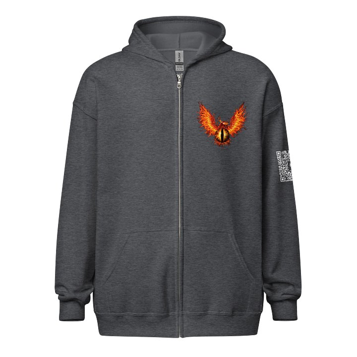 Gildan Zip-up Hoodie in Dark Heather product image (1)
