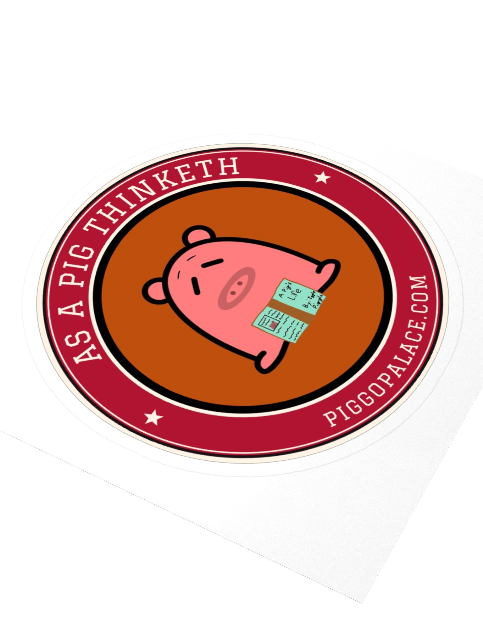 Reading Pig Sticker | As a Pig Thinketh product image (8)