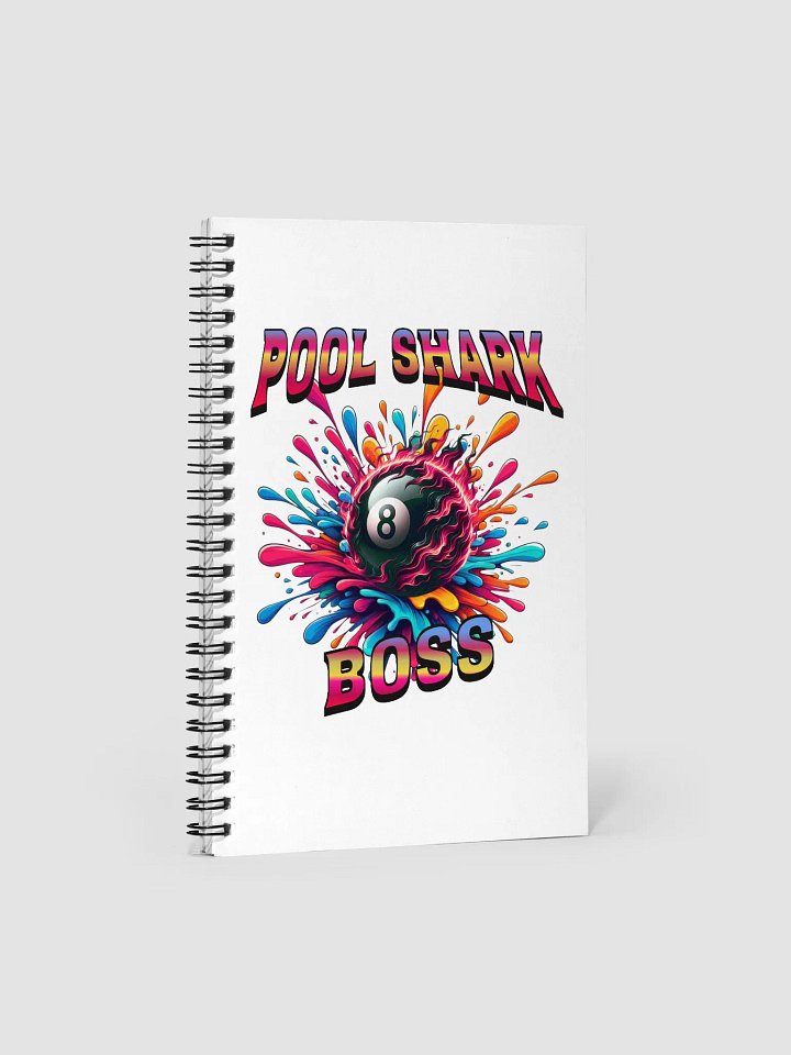 Pool Shark Boss Vibrant 8-Ball Splash Spiral Notebook product image (1)