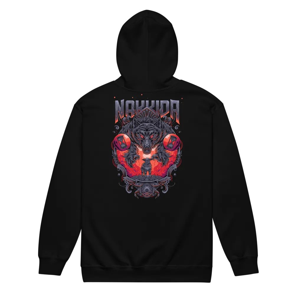 Nakkida Mary Wolf Full Zip Sweatshirt product image (8)