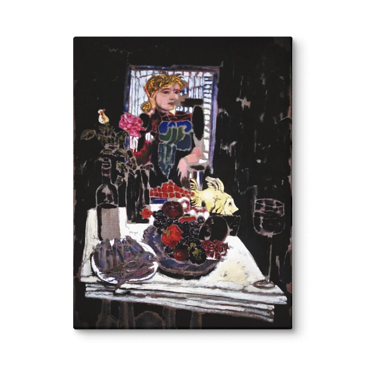Still Life on White Table (1988) on canvas (30" x 40") product image (2)