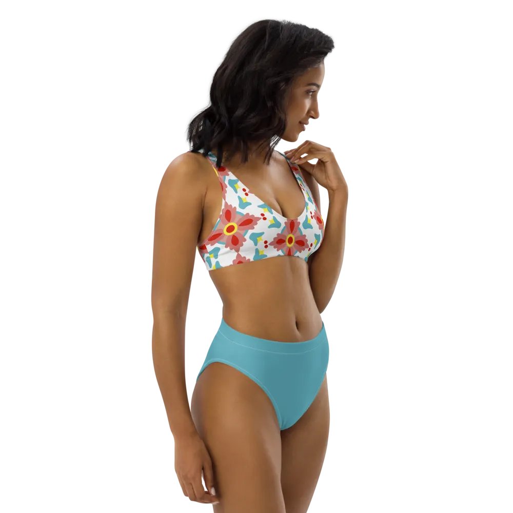 Floral Fantasy Recycled High Waisted Bikini Set product image (12)