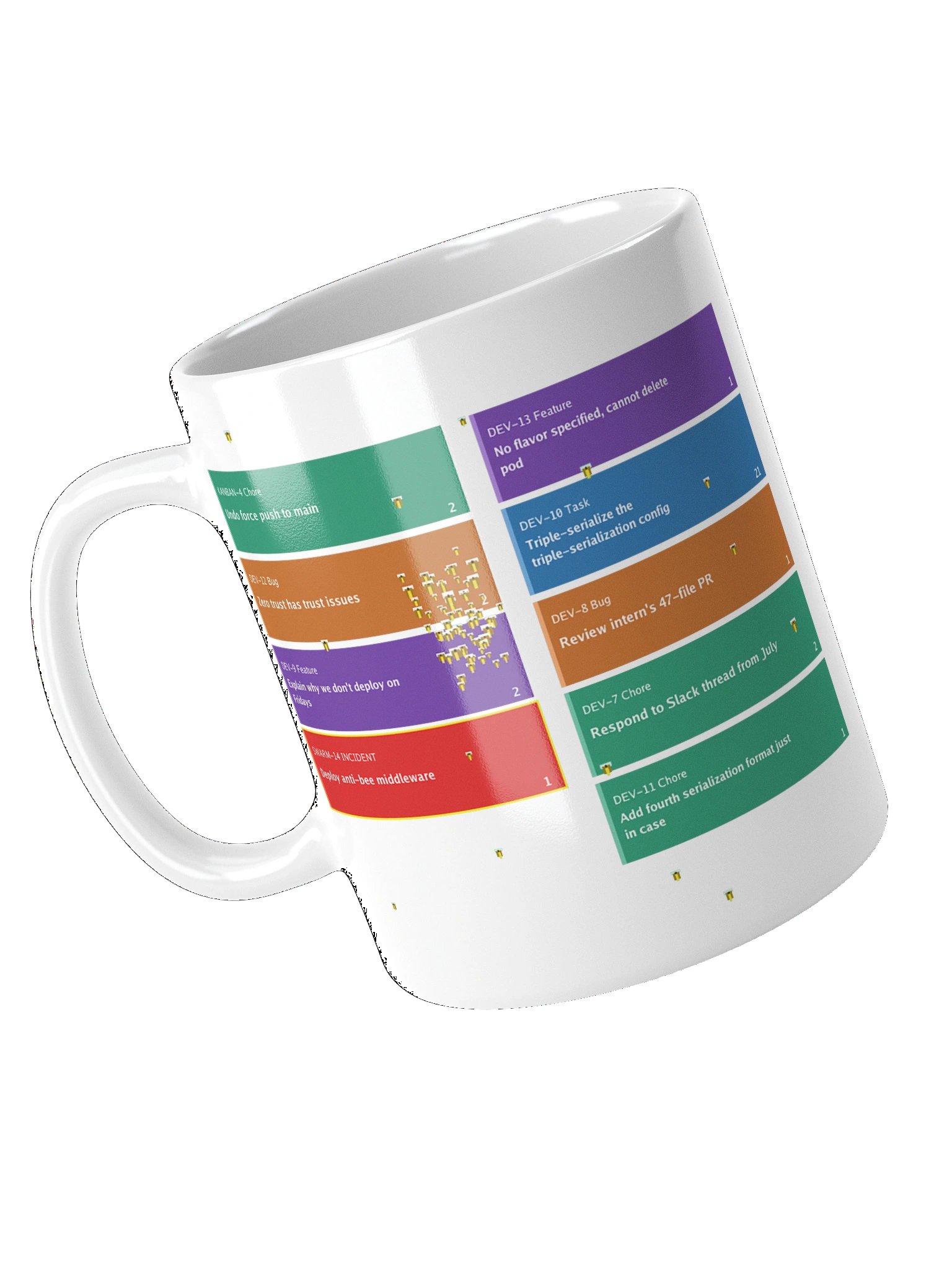 Bees have Entered the Sprint Mug Wht product image (15)