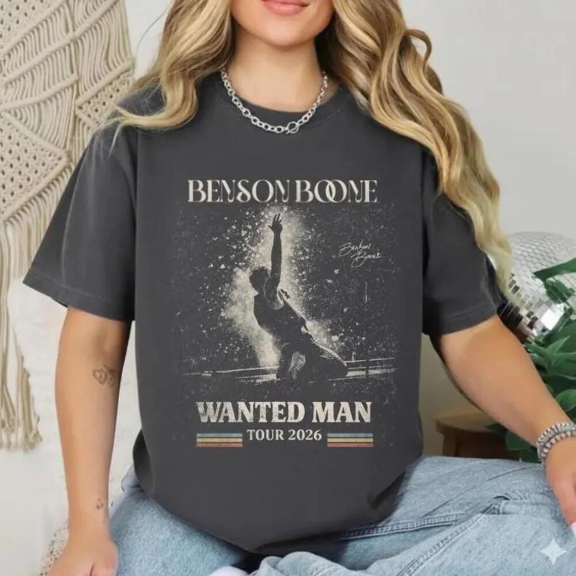 Benson Boone Wanted Man Tour 2026 Shirt, Vintage 90s Bootleg