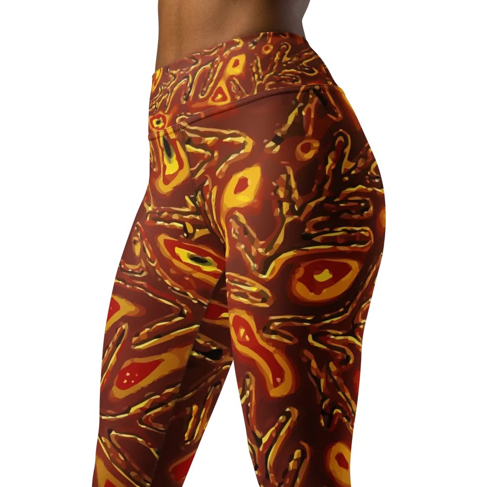 Japanese Fiery Abstract Full Length Yoga Leggings product image (1)