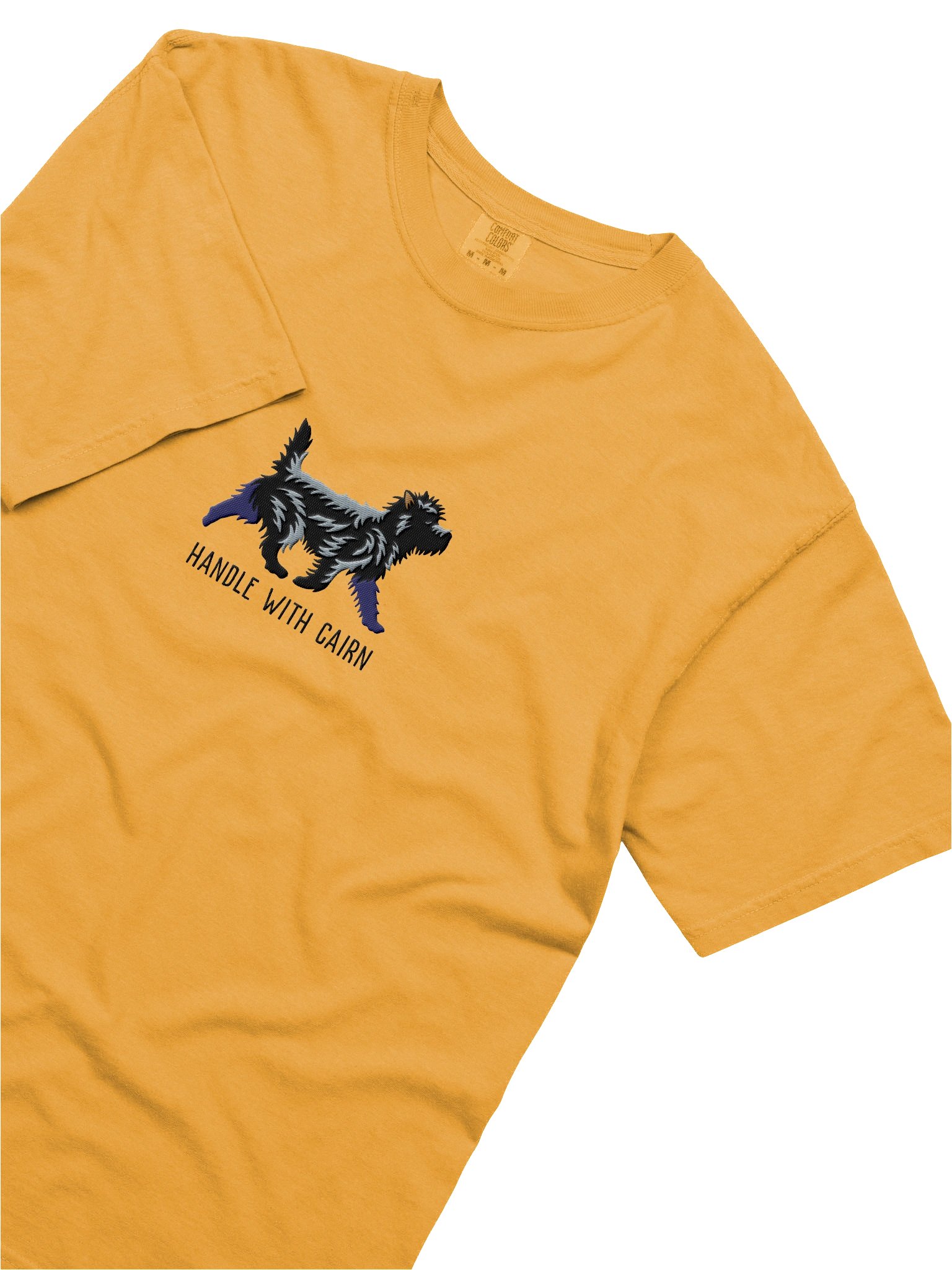 Handle with Cairn T-Shirt(Embroidered) of a Cairn Terrier(Black) product image (8)