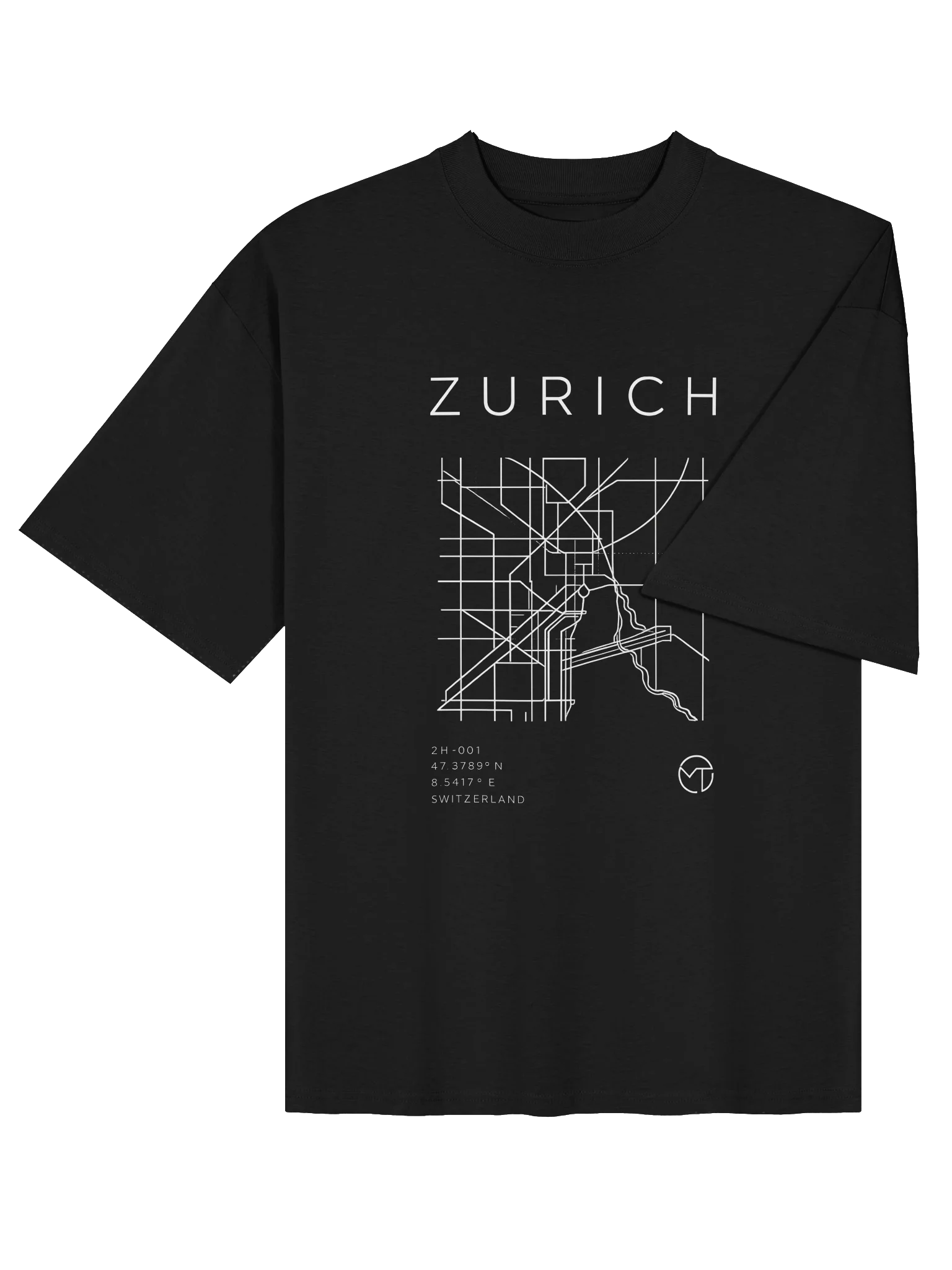 ZURICH Blueprint Tee – Swiss Minimalist Premium Graphic T-Shirt product image (8)