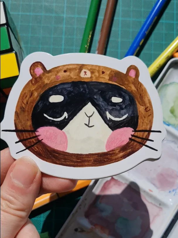 Cat Bear Costume Vinyl Sticker product image (1)