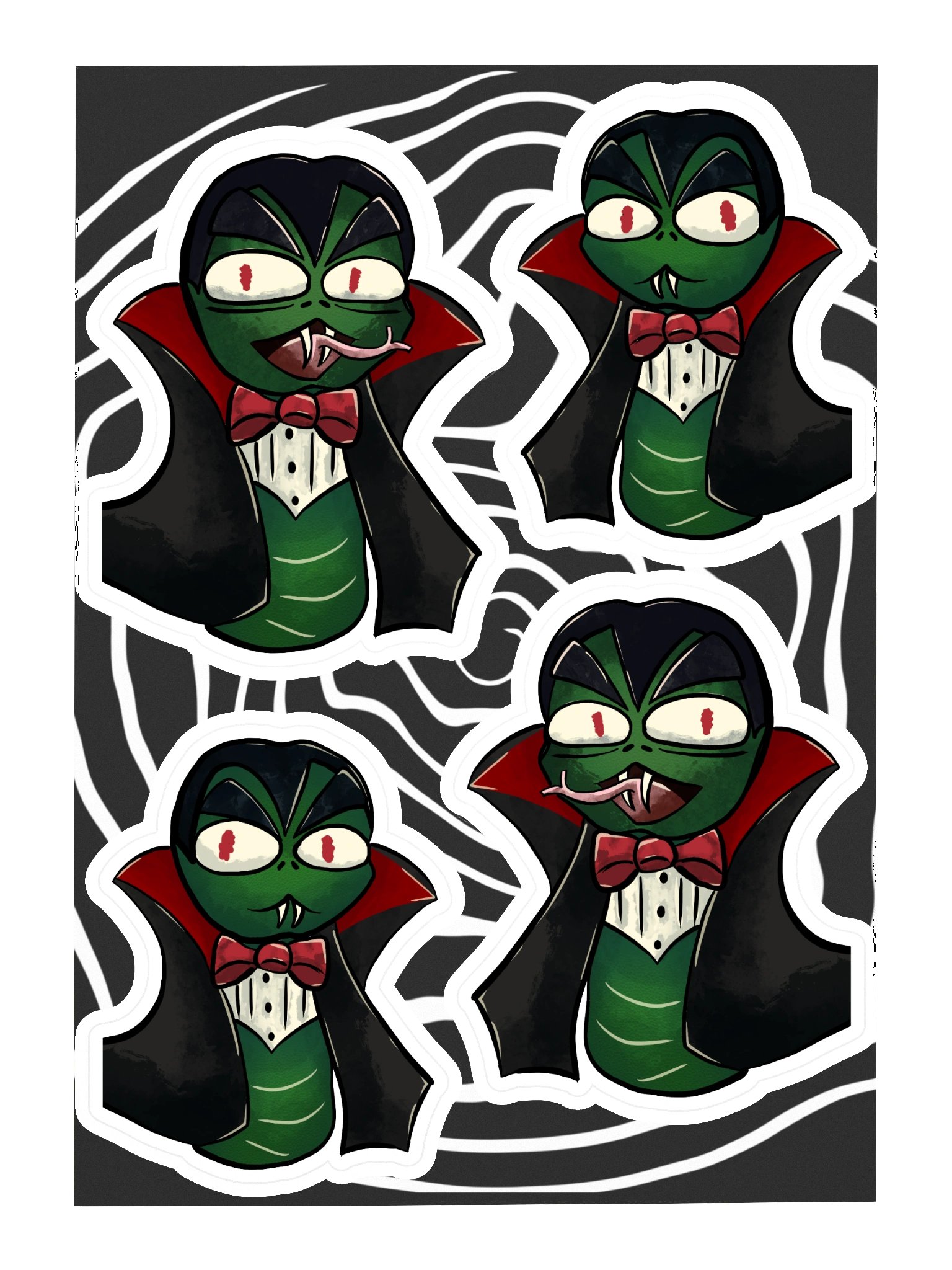 PUPPET STICKER | drake the dracula snake product image (3)