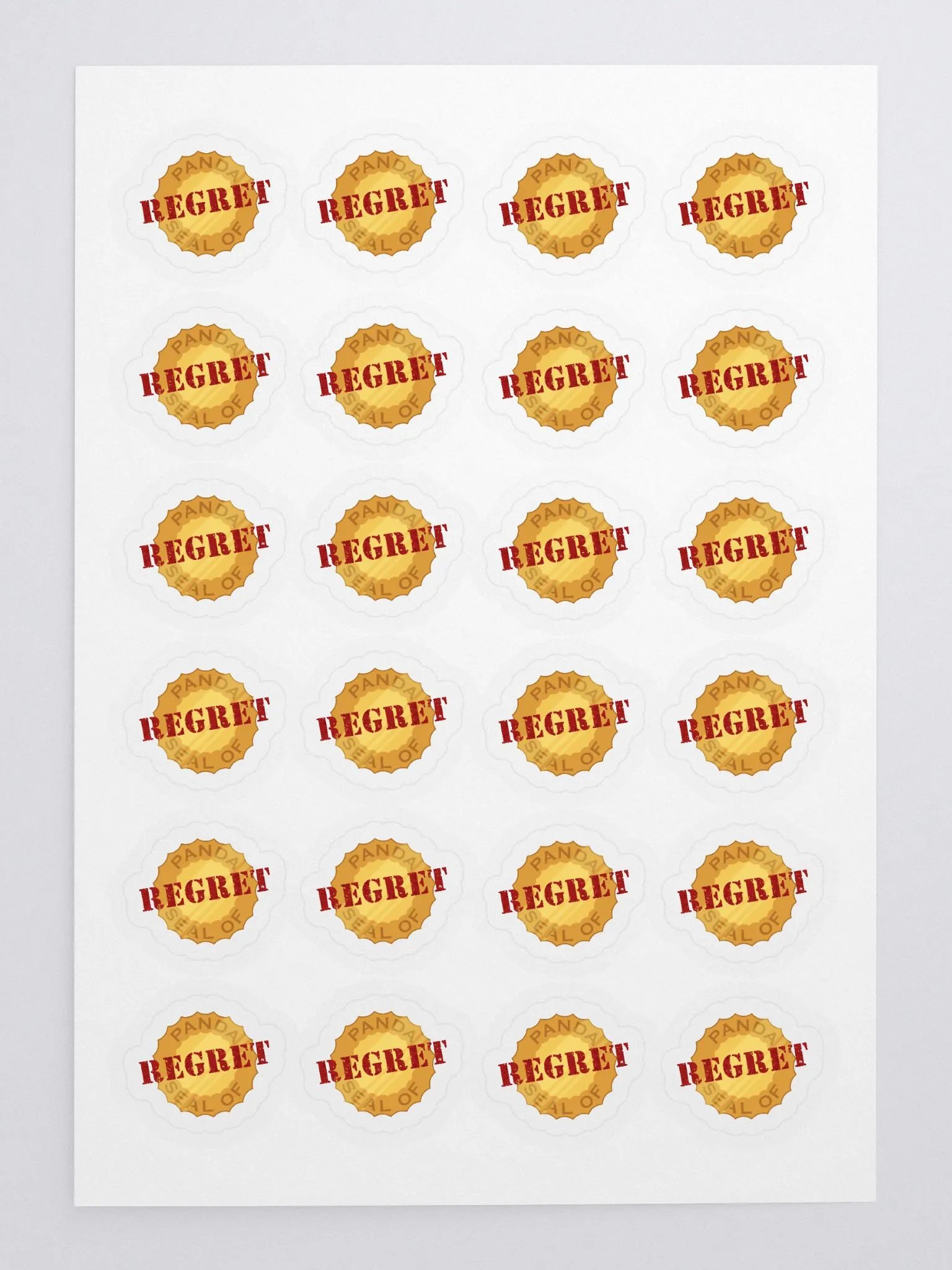 Panda Seal of Regret Sticker Sheet product image (3)