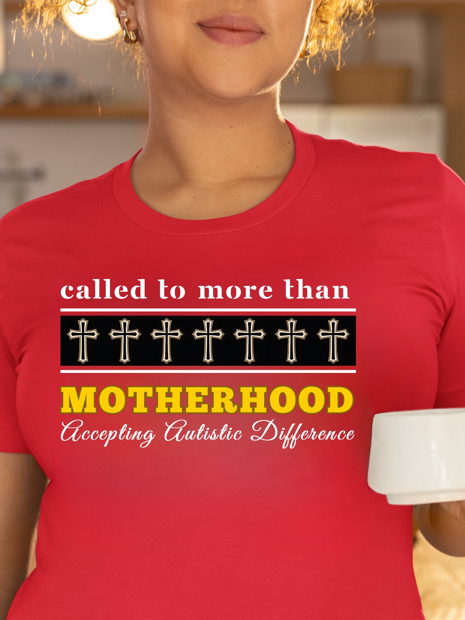 Called To More Than Motherhood Bella Canvas T-shirt | Christian Faith | Autism Awareness | Gift to Mom product image (40)