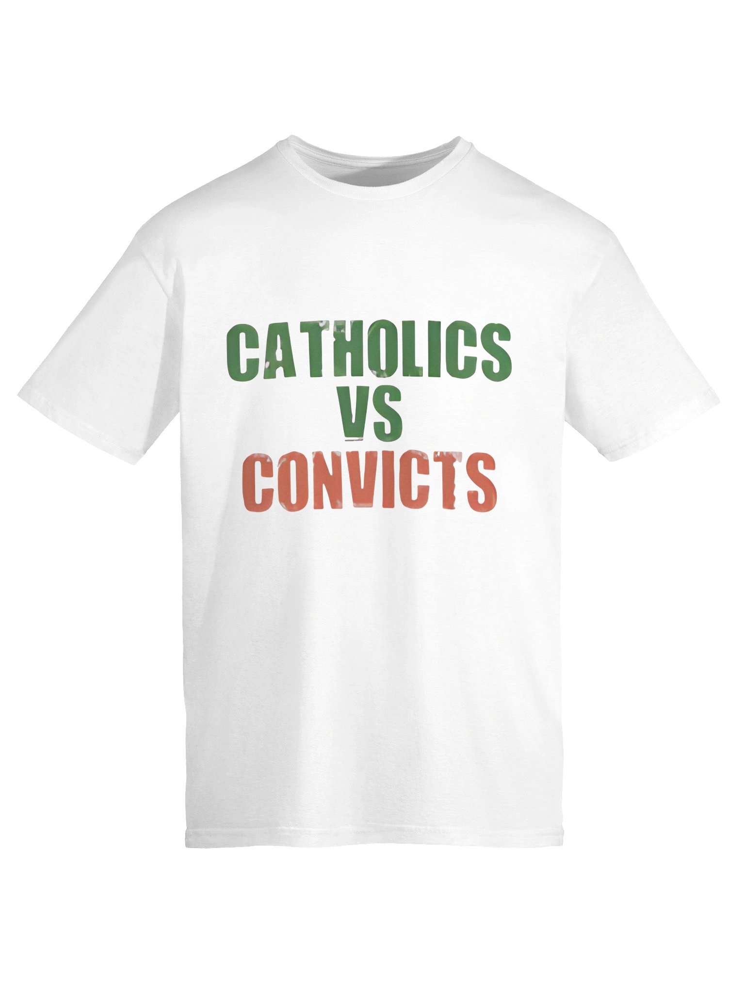 Catholics vs Convicts T-Shirt — Retro Rivalry Faith & Football Tee product image (6)