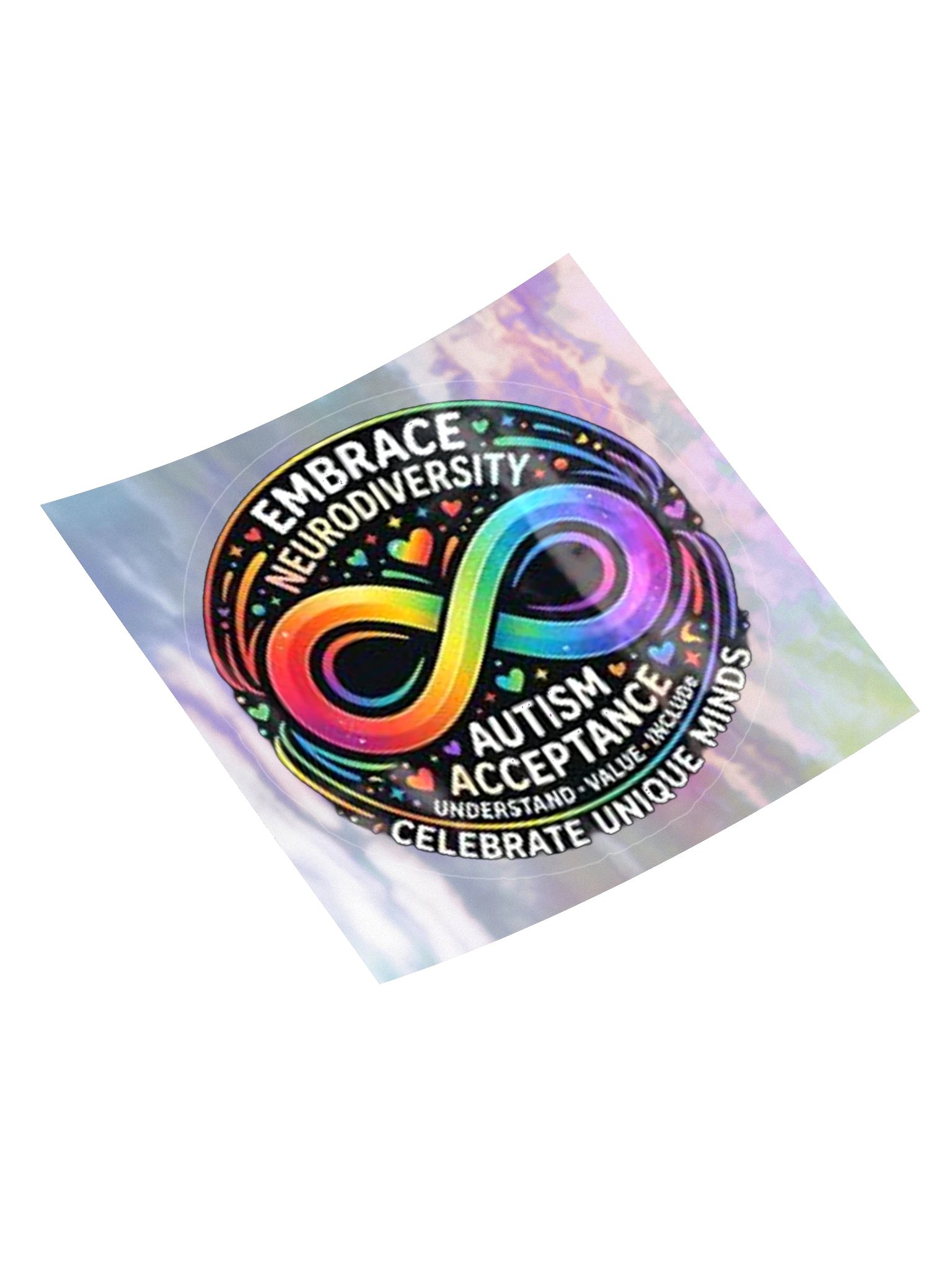 Autism Embrace Holographic Sticker product image (4)