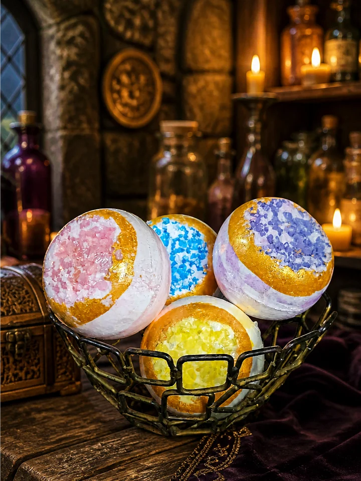 The Armored Kingdom Crown Jewel Crystal Quartz Bath Bomb Fizzers-Softens Skin-Fizzing-Skincare product image (1)