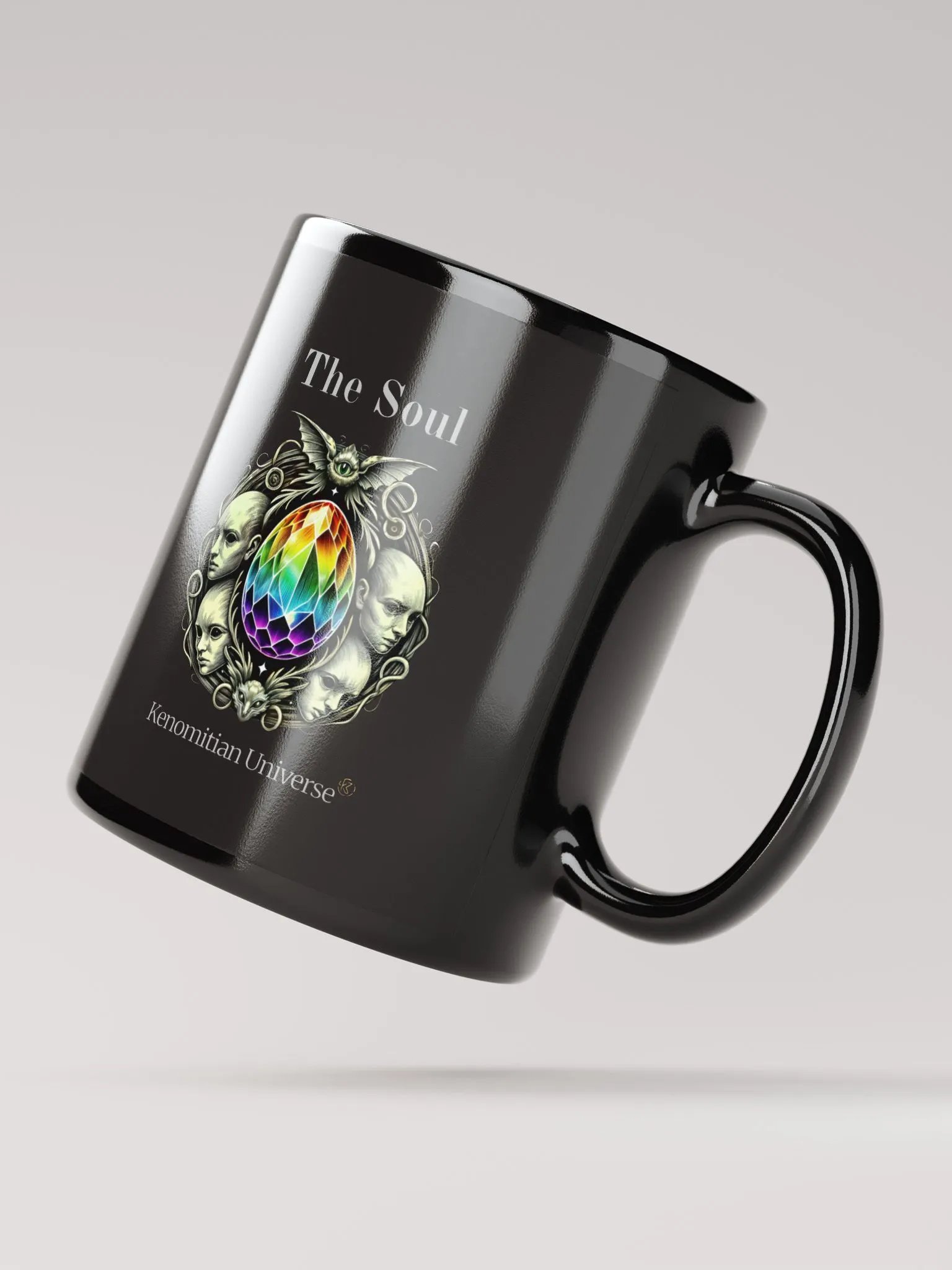 The Soul | Black Glossy Mug product image (4)