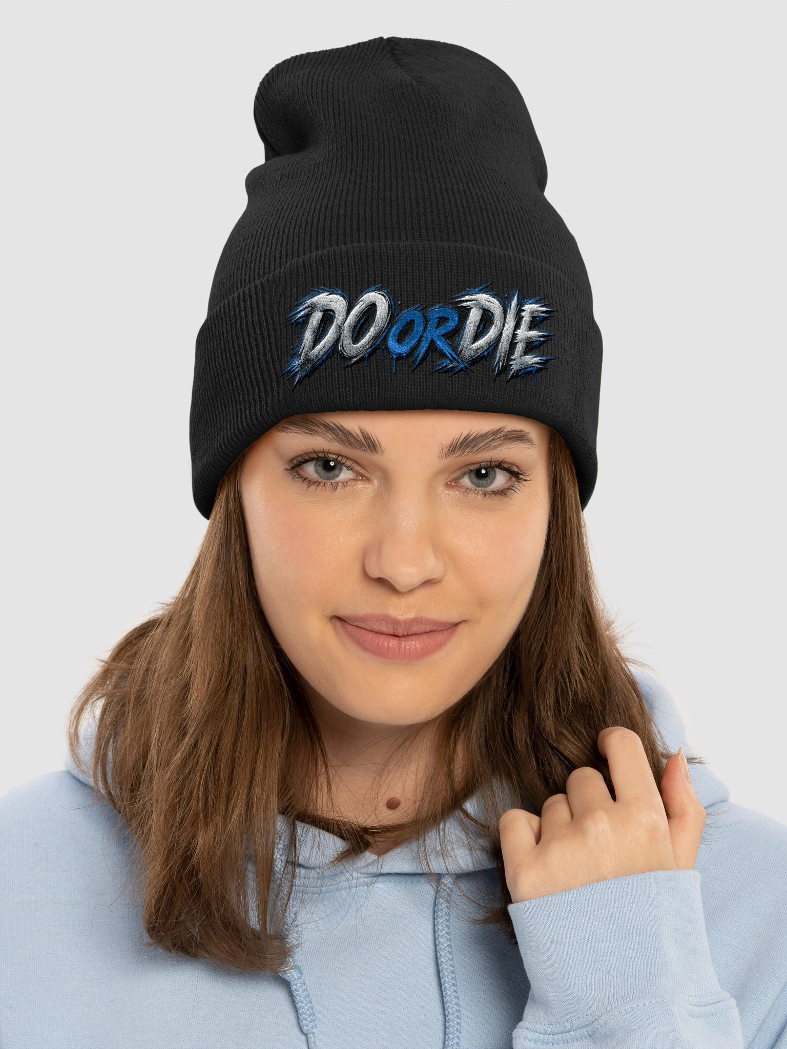 DO OR DIE Graffiti Cuffed Beanie - Blue product image (3)