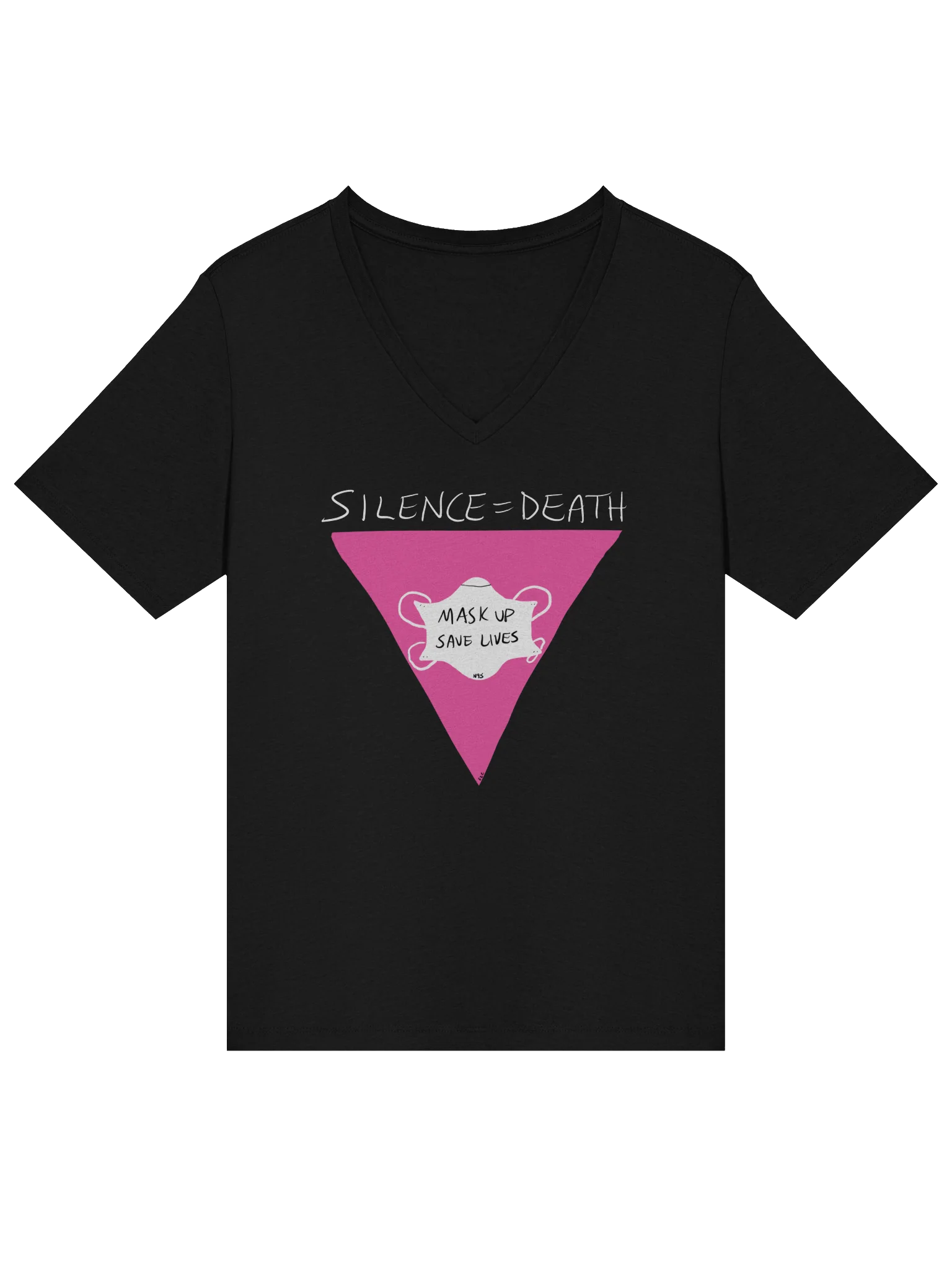 Silence=Death v-neck tee product image (11)