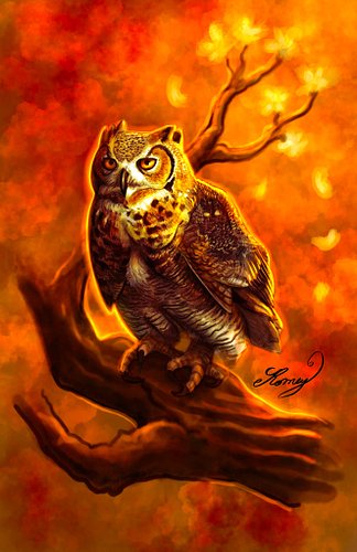 My original digital painting “GREAT HORNED OWL” 11x17 inches, Apple Pencil with iPad and Procreate 

This was part of a serie...