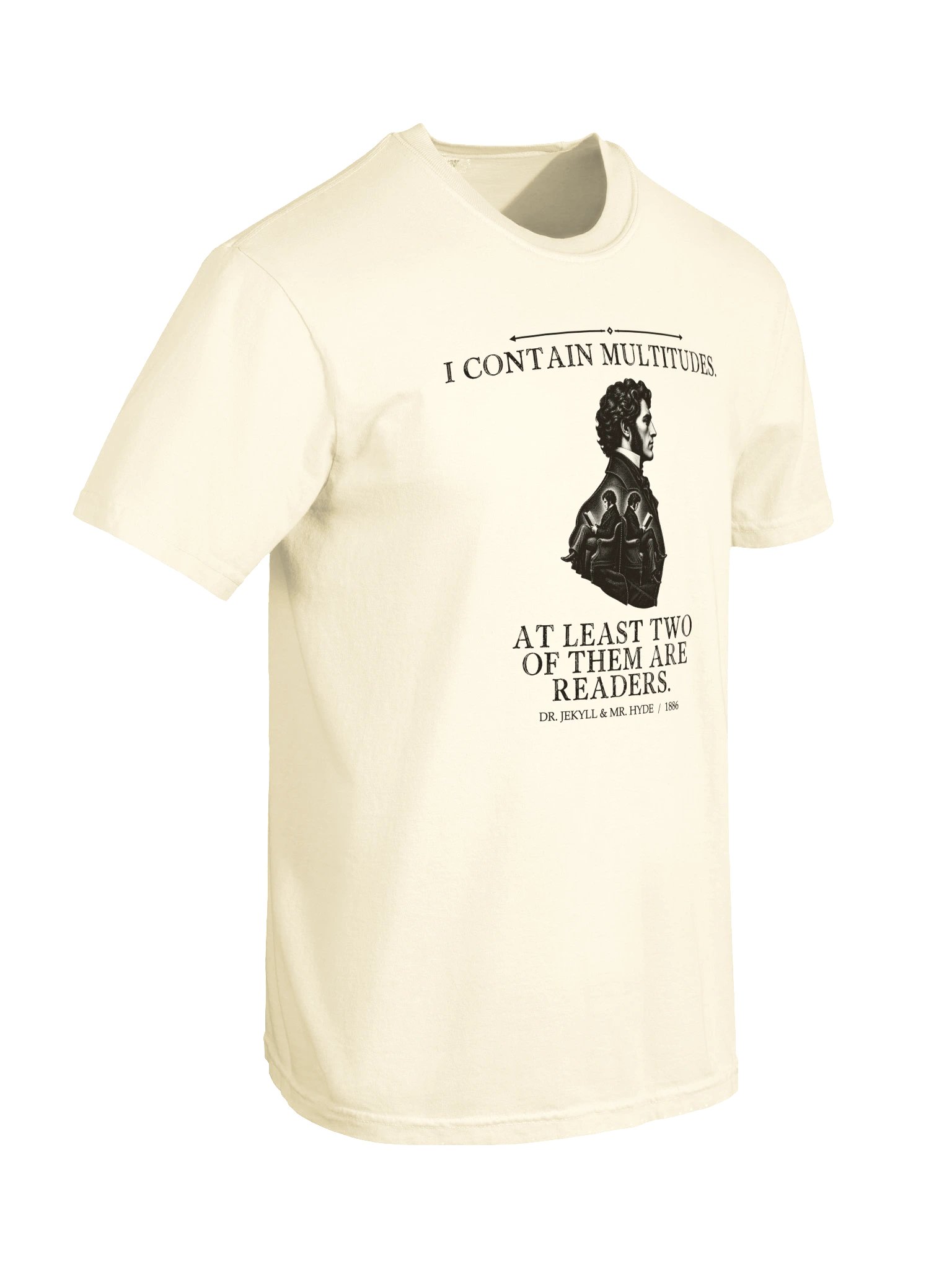 Multitudes Two Readers -- The Strange Case of Dr Jekyll and Mr Hyde Tee (Light) product image (21)