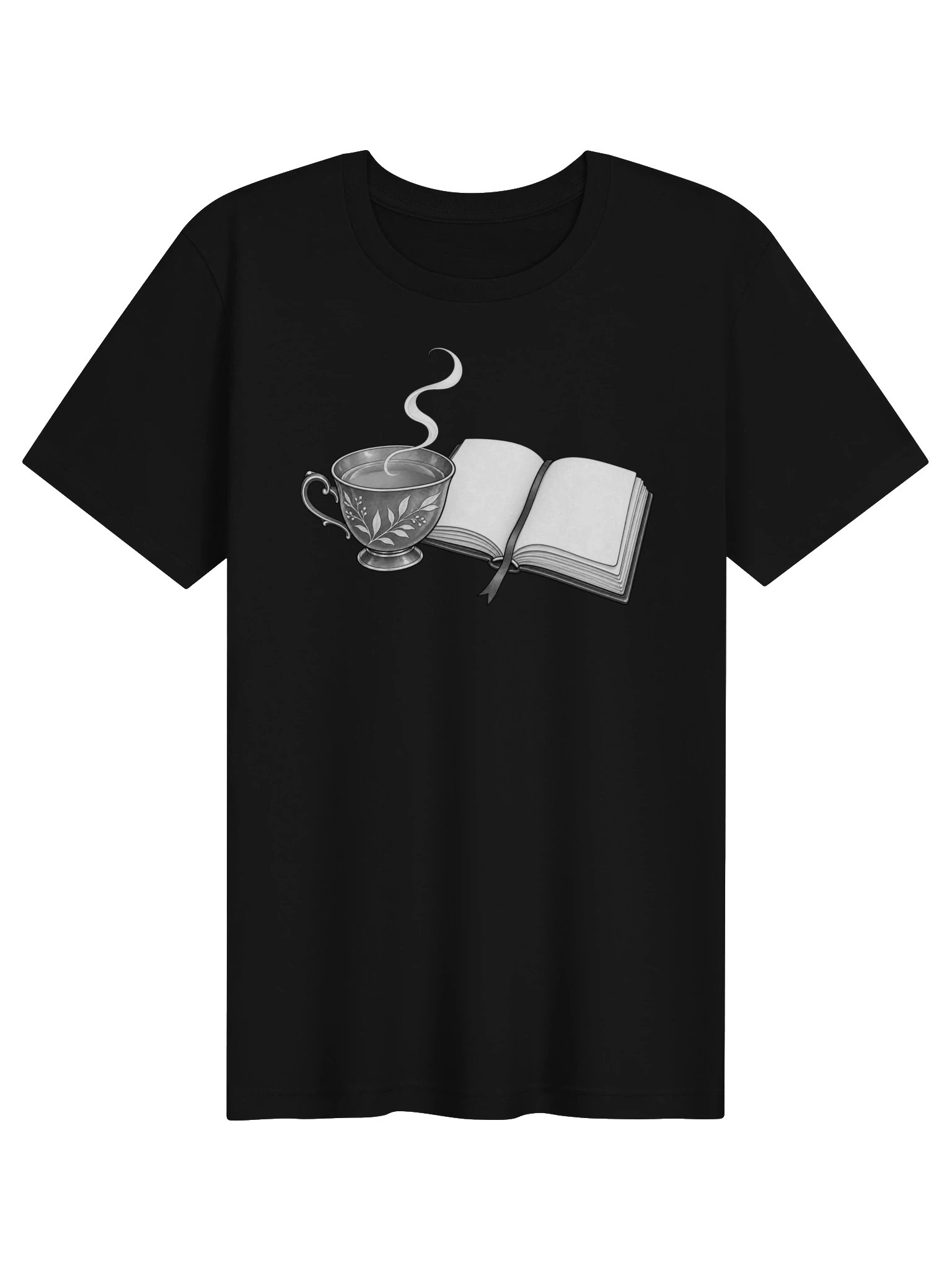 Tea and Pages Black and White T-Shirt product image (1)