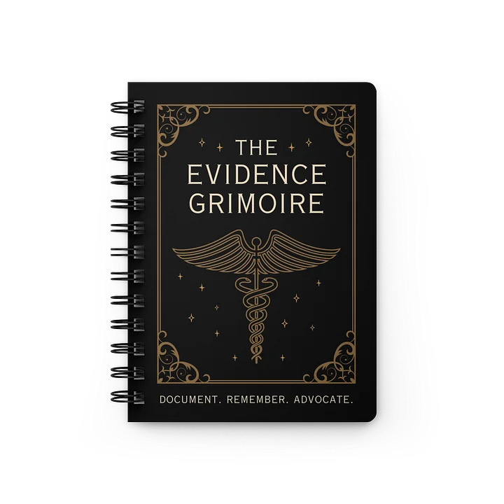 The Evidence Grimoire Journal | Chronic Illness Appointment Notebook | Symptom Tracker & Medical Notes Journal product image (1)