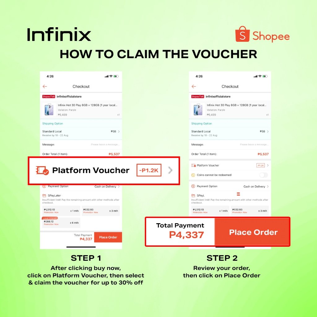 Infinix Smart 8 Up to 7GB Ram 1 Year Warranty product image (2)